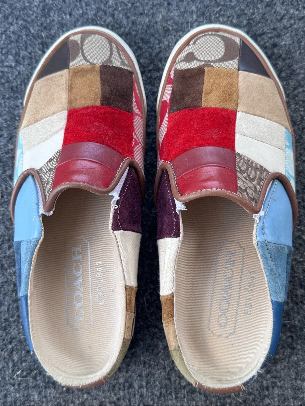 Coach Women's Multi-Color Patchwork Slip-On Sneakers